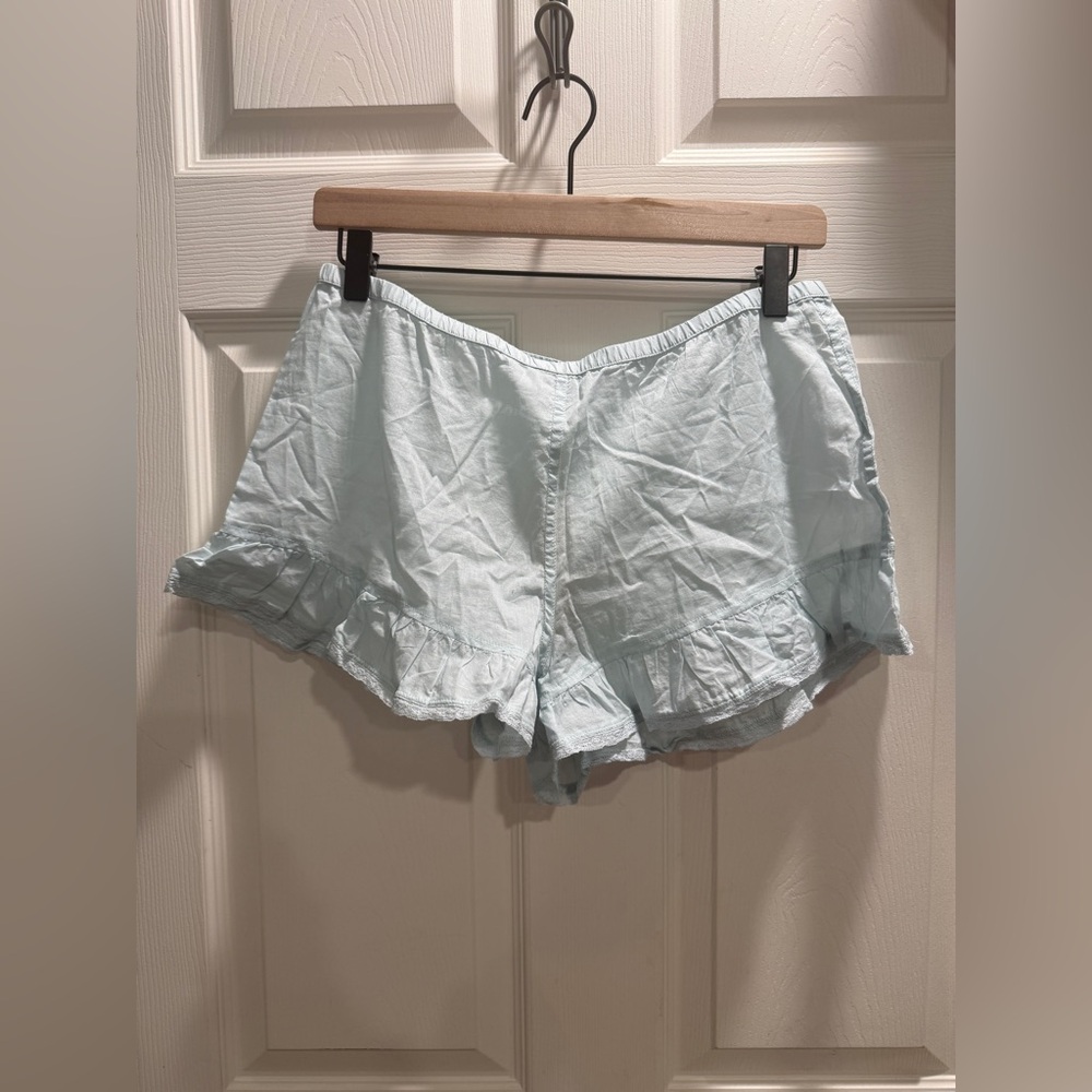 NWT SKIMS Voile Shorts Size Small Frost Blue Cotton Lounge Sleep Shorts - Picture 5 of 11
